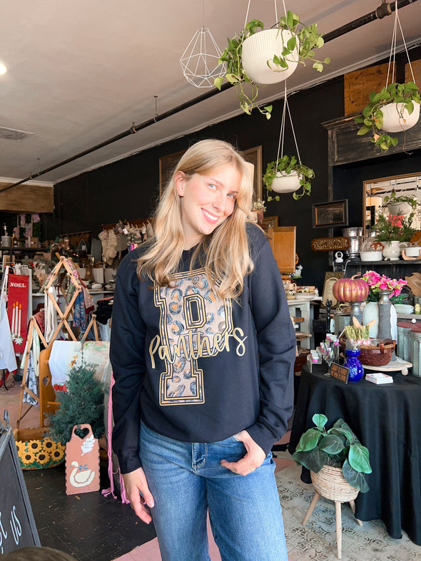 Varsity Letter (Leopard) with Script Mascot