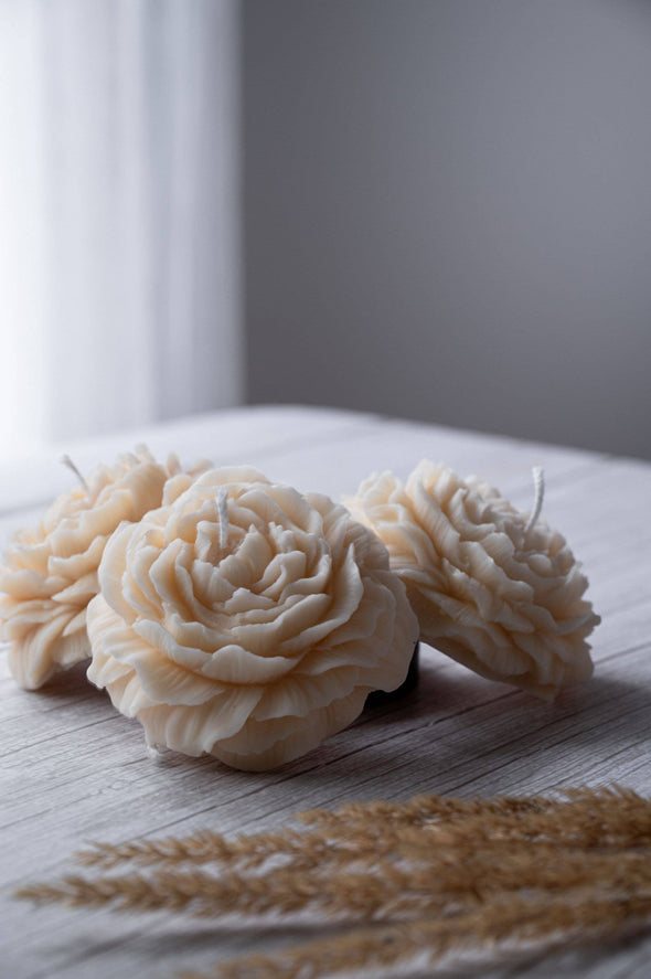 Peony Flower Candle