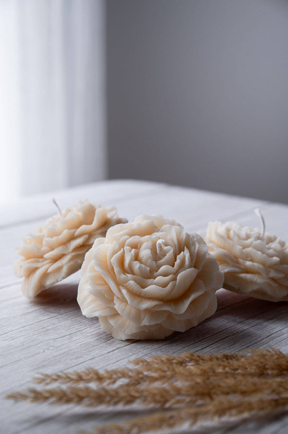 Peony Flower Candle