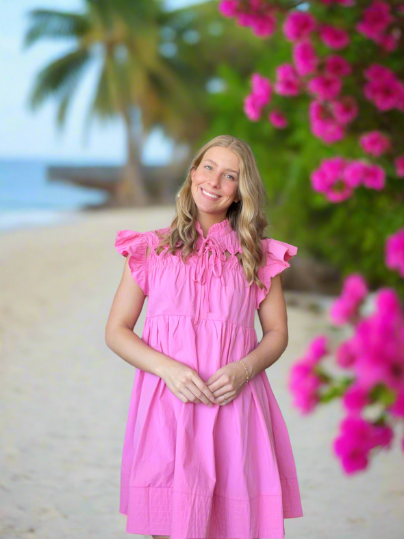 Peek-a-Boo Pink Dress