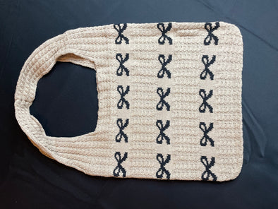 Ribbon Bow Knitted Tote