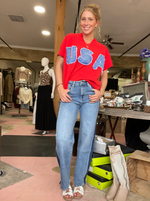 Stripes Down Jeans