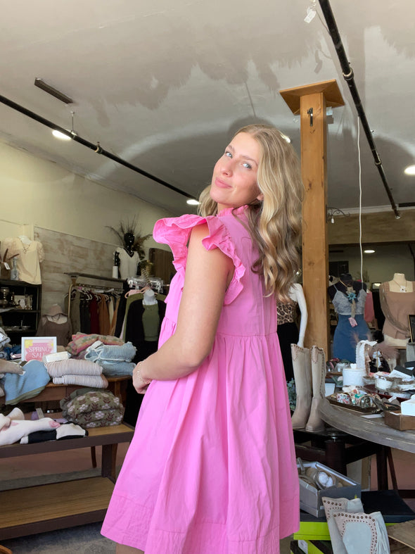 Peek-a-Boo Pink Dress