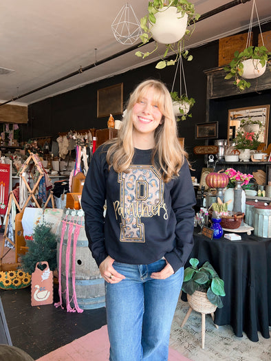 Varsity Letter (Leopard) with Script Mascot