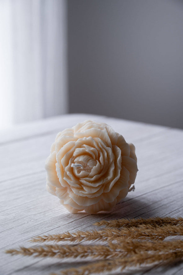 Peony Flower Candle