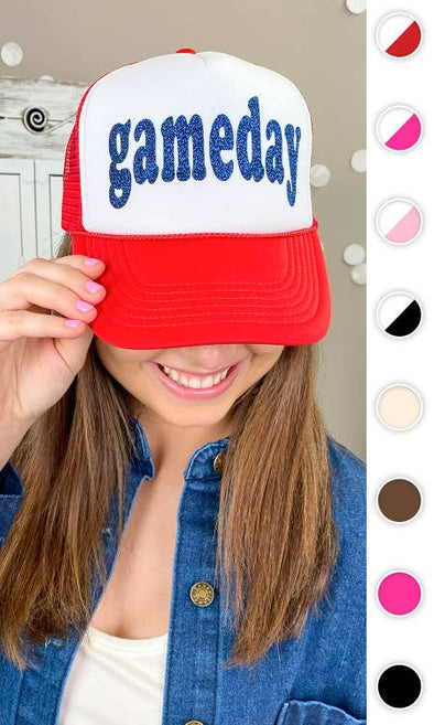 Glitter Game Day Trucker Hat