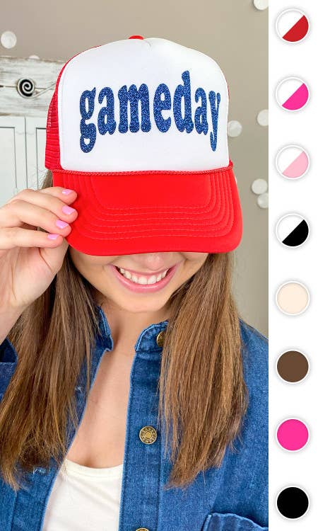 Glitter Game Day Trucker Hat