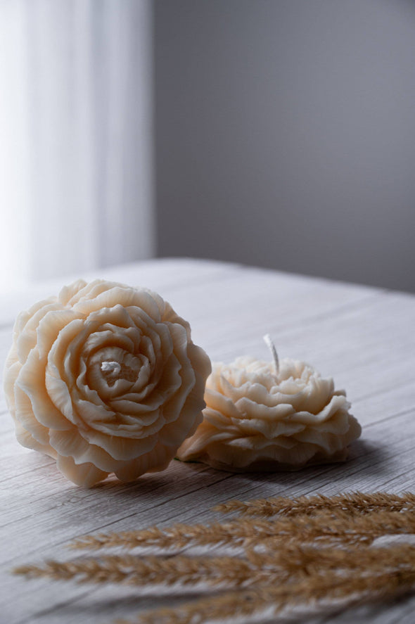 Peony Flower Candle